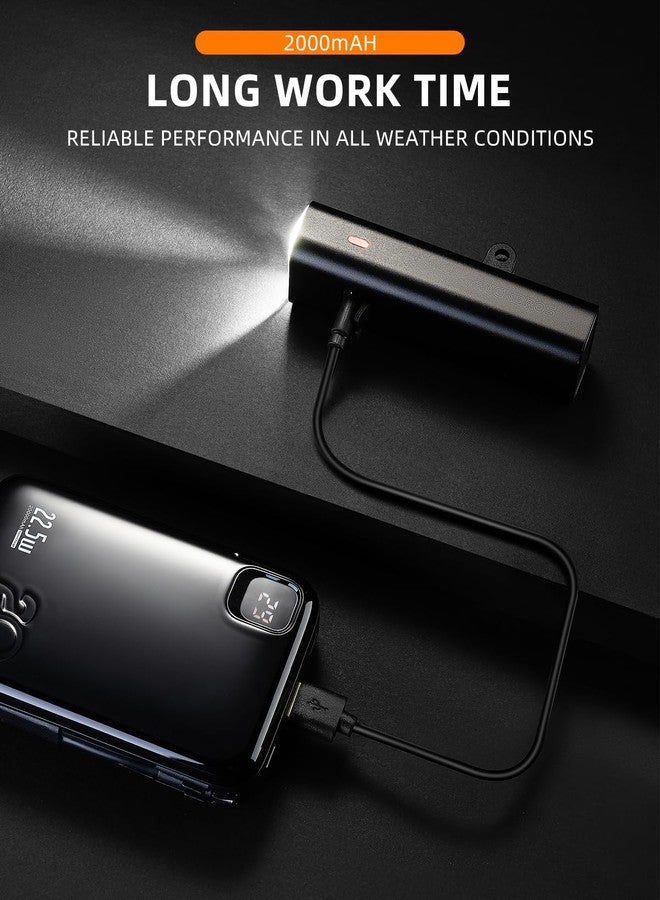 ROCKBROS 400 Lumens Bike Light Compatible with Bike Out-Front Mount Rechargeable Bicycle Headlight Front Lights for Night Riding 4 Modes Bicycle Light IPX6 Waterproof Bike Headlight - Image 5