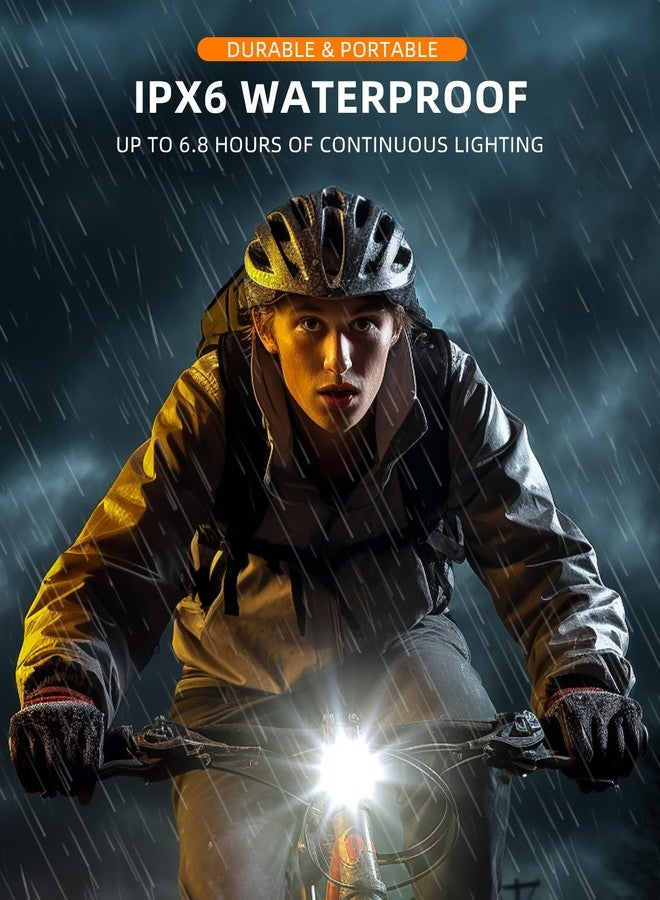 ROCKBROS 400 Lumens Bike Light Compatible with Bike Out-Front Mount Rechargeable Bicycle Headlight Front Lights for Night Riding 4 Modes Bicycle Light IPX6 Waterproof Bike Headlight - Image 3