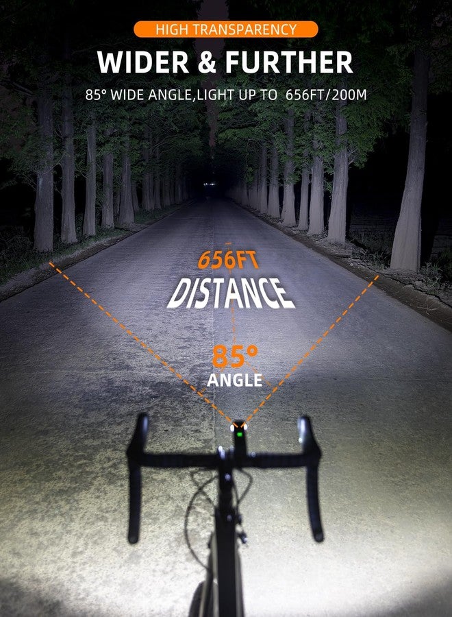 ROCKBROS 400 Lumens Bike Light Compatible with Bike Out-Front Mount Rechargeable Bicycle Headlight Front Lights for Night Riding 4 Modes Bicycle Light IPX6 Waterproof Bike Headlight - Image 2