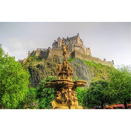 Buhoet Jigsaw Puzzle 1000 Piece Edinburgh Castle Scotland Fountain Classic Puzzle DIY Kit Wooden Toy Unique Gift Home Decor - Image 1
