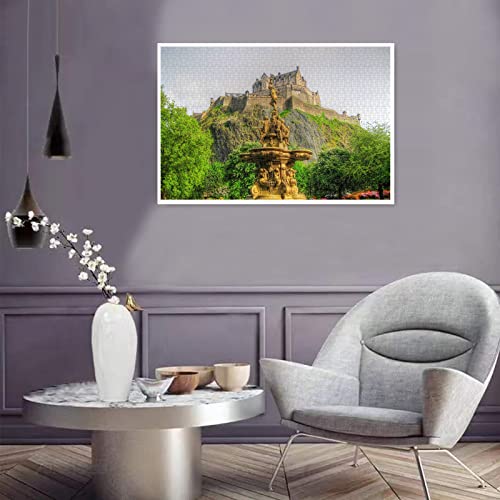 Buhoet Jigsaw Puzzle 1000 Piece Edinburgh Castle Scotland Fountain Classic Puzzle DIY Kit Wooden Toy Unique Gift Home Decor - Image 5