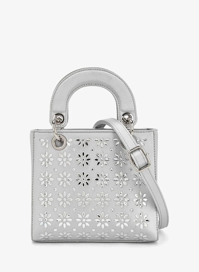 Textured Tote Bag With Detachable Strap