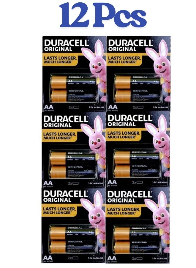 دوراسيل 12 قطعة من بطاريات دوراسيل القلوية الأصلية من النوع AA، 12 قطعة - Image 1