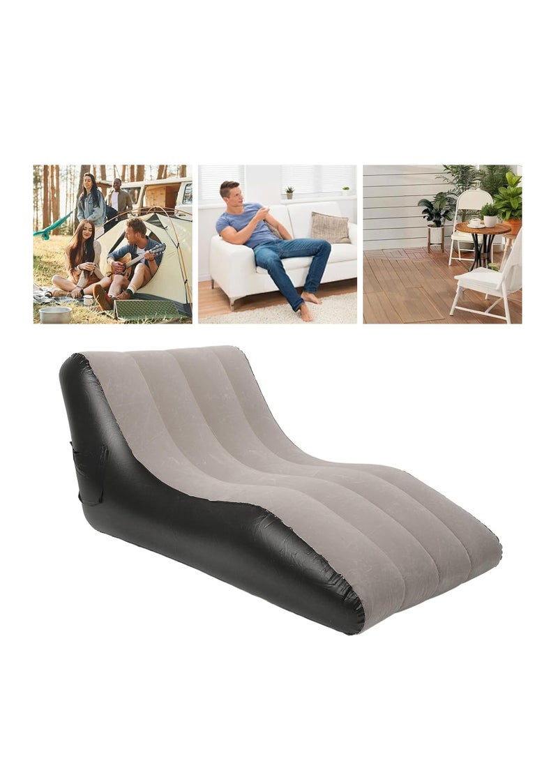 Inflatable Lounge Chair, Portable Folding for Indoor Living Room Bedroom Office Balcony Outdoor Travel - Image 1