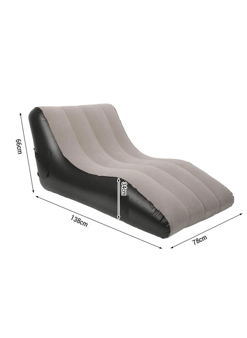 Inflatable Lounge Chair, Portable Folding for Indoor Living Room Bedroom Office Balcony Outdoor Travel - Image 3