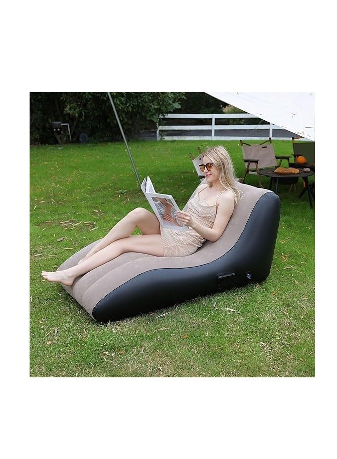 Inflatable Lounge Chair, Portable Folding for Indoor Living Room Bedroom Office Balcony Outdoor Travel - Image 4
