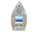 Puzzled Puzzled 2.5 x 3.5 Distressed Wooden Sail Boat Picture Frame, Handcrafted Vintage Beach Lake House Decoration for  - Image 2