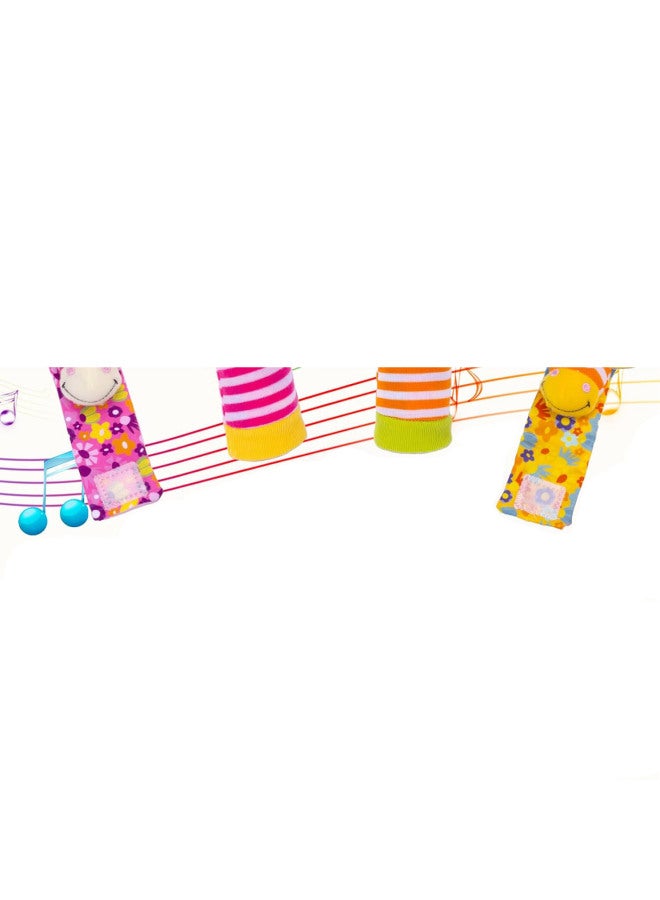 Baby Rattle Socks Baby Wrist Finder Sensory Toys Wrist Rattle Foot Finding Toys-Color:Pink Donkey Suit  - Image 1