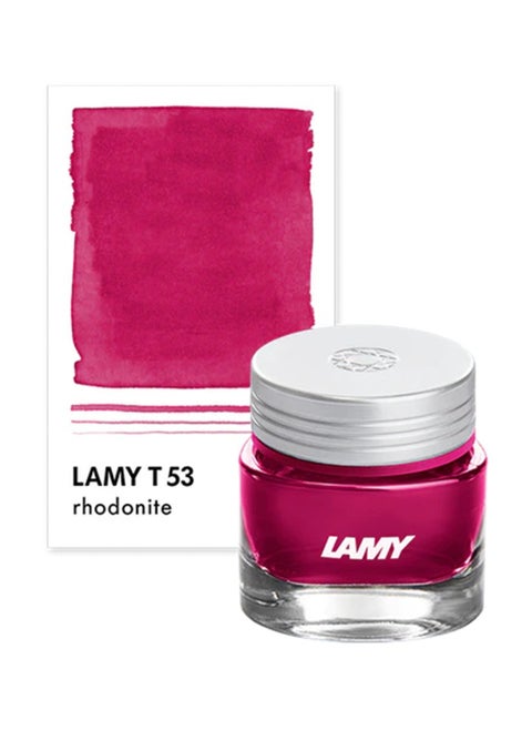 Crystal Ink Bottle For Fountain Pens And Calligraphy 30ml Content Rhodonite Ink Colour