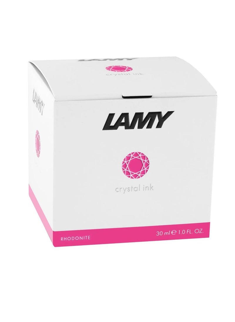Crystal Ink Bottle For Fountain Pens And Calligraphy 30ml Content Rhodonite Ink Colour