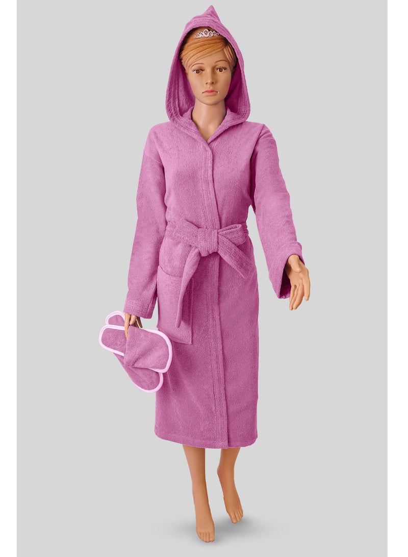 Banotex Egyptian cotton bathrobe for unisex with bow and slipper and waist belt in multiple sizes and colors - Image 1