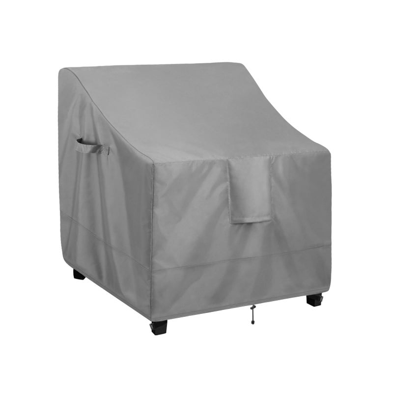 OutdoorLines Outdoor Waterproof Furniture Chair Cover  UVResistant Patio Lawn Chair Covers for Outdoor Furniture Windproof Heavy Duty Chair Covering 1 Pack 335Wx315Dx36H Inches Grey