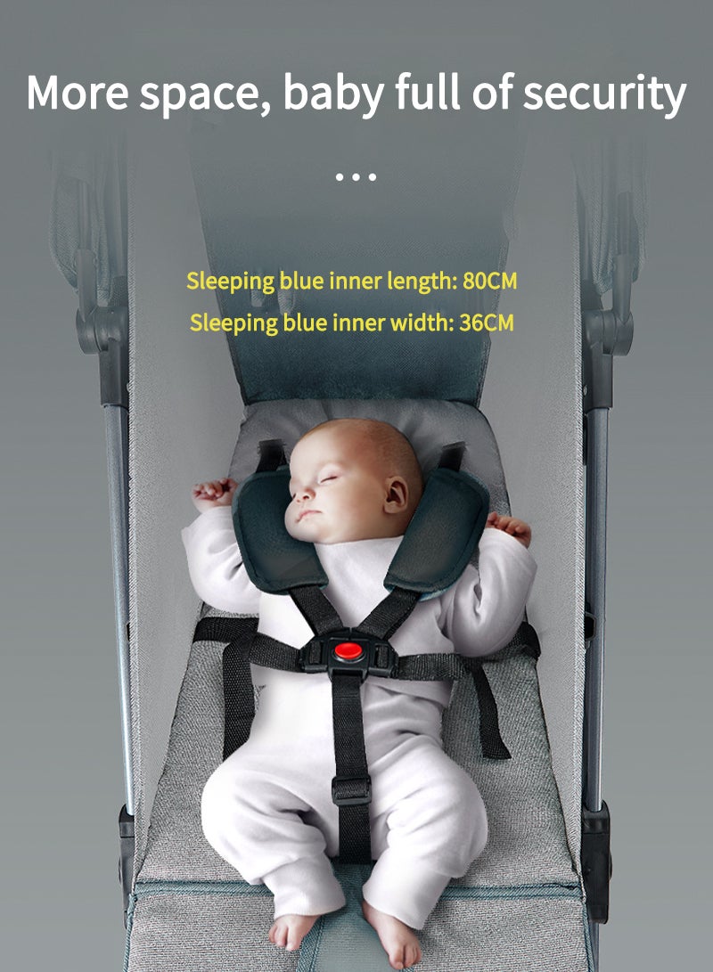 Multifunctional Baby Stroller, Can Sit And Lie Lightweight Baby Stroller, Portabel And Foldable Baby Travel Stroller - Image 3