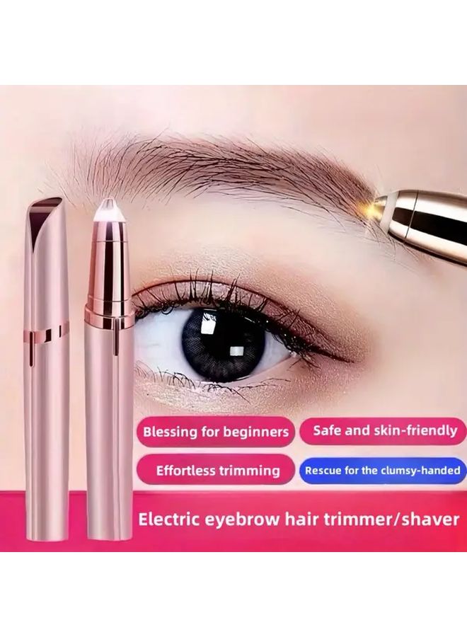 مزيل الشعر الكهربائي الذهبي للحواجب - ماكينة حلاقة وتهذيب تلقائية للرجال والنساء - Image 3