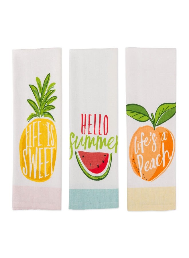 DII Watermelon Collection, Summer Fun, Dishtowel (Set of 3) Hello Summer - Image 2