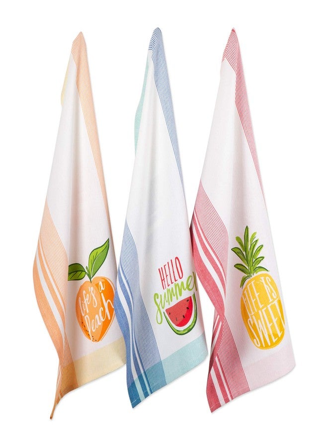 DII Watermelon Collection, Summer Fun, Dishtowel (Set of 3) Hello Summer - Image 1