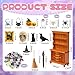 Rileryan 53 Pcs 112 Scale Magic Witchy Mini House Kit Halloween Miniatures Accessories Wooden Furnitures Bookshelf Bookcase 30 Mini Books Halloween Decoration - Image 4