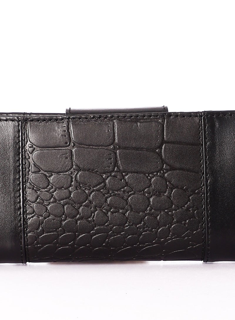 محفظة نسائية من الجلد العلوي (RO 308) ذات سعة كبيرة محافظ فاخرة من الجلد الطبيعي الشمعي محفظة بمقبض حامل بطاقات للسيدات - Image 4