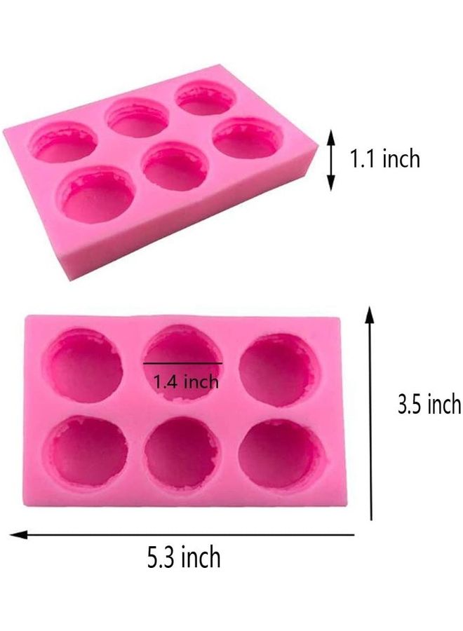 Silicone 3D Macaroon Hamburger Fondant Mold Pink 5.3x3.5x1.1inch - Image 2