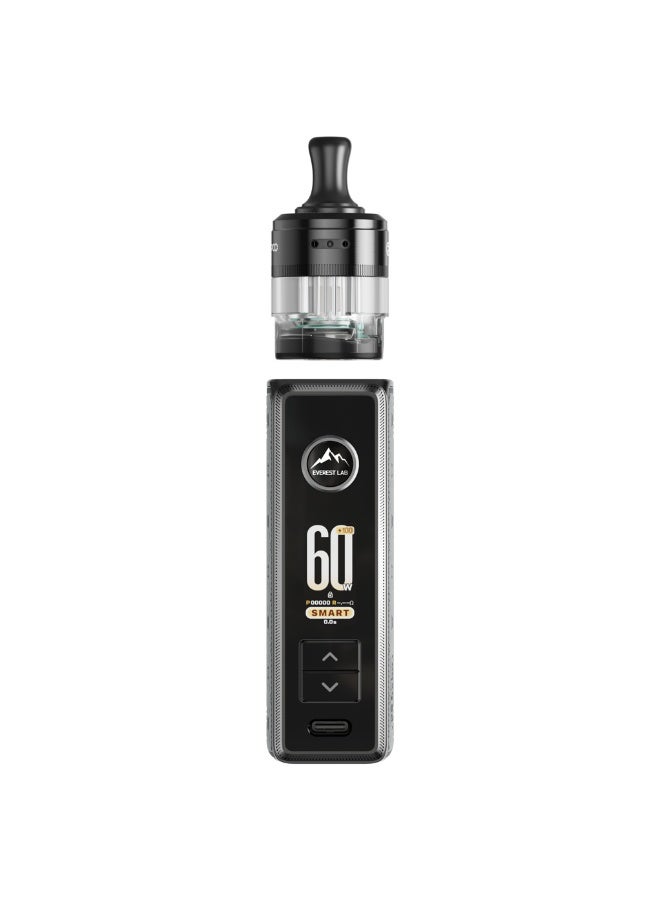 VOOPOO Drag S3 Metal gray Vape Refill Juice Kit Pod System 3 Professional Modes with 5ml Tank An Adjustable Top Airflow 60W 3000mA - Image 1
