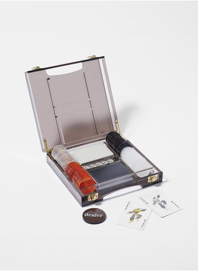 SUNNY LIFE - Lucite Game Set | Luxury Acrylic Card Game | Modern Game Night Essential | Stylish Poker Set for Home & Travel | Games for Adults - Image 1