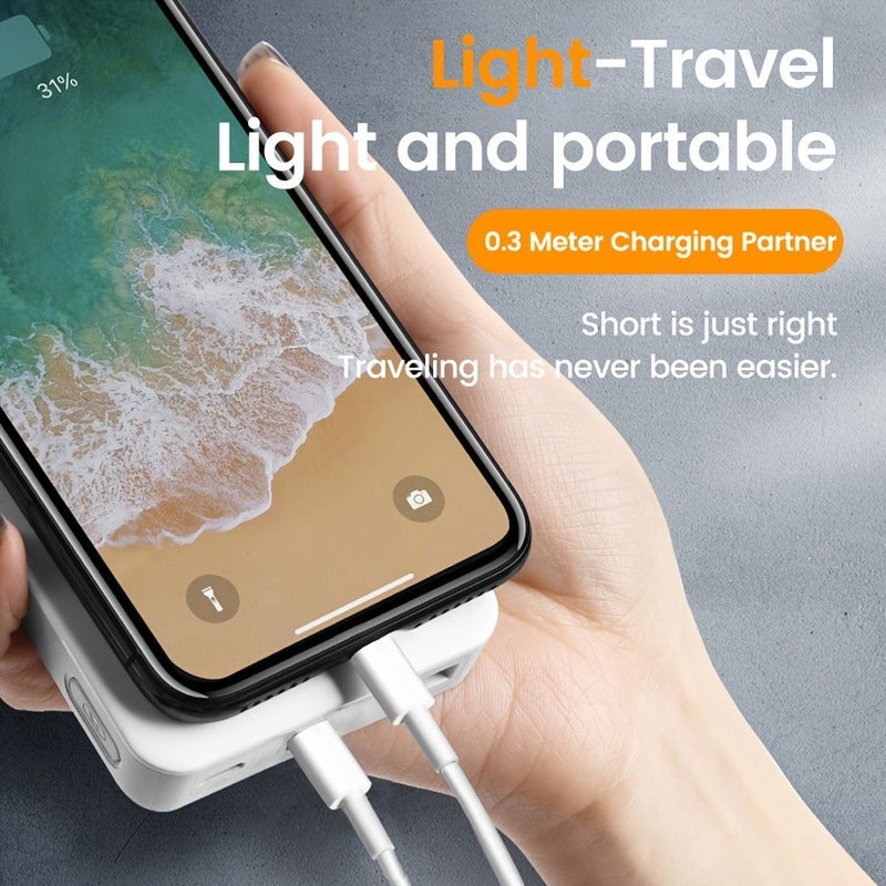 Pd60W Short USB C to USB C Fast Charging Cable 11.81in Black for iPhone Samsung Xiaomi - Image 3