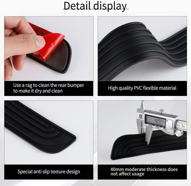 4PCS Car Door Sill Protector for Mitsubishi Outlander 2025 2024 2023 2022, Automotive Rubber Scratch Resistant Entry Sill Guards Door Sill Protector Trim Guard,Black - Image 5