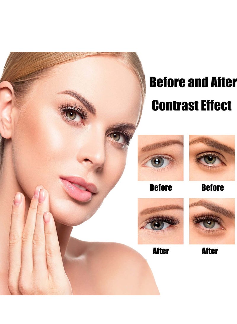 SYOSI 2 Pairs Self Adhesive Eyelashes 10 Refills with box 3D Faux Mink Lashes Magnetic No Glue Natural Thick Wispy Strip Fake for Makeup Extension - Image 5