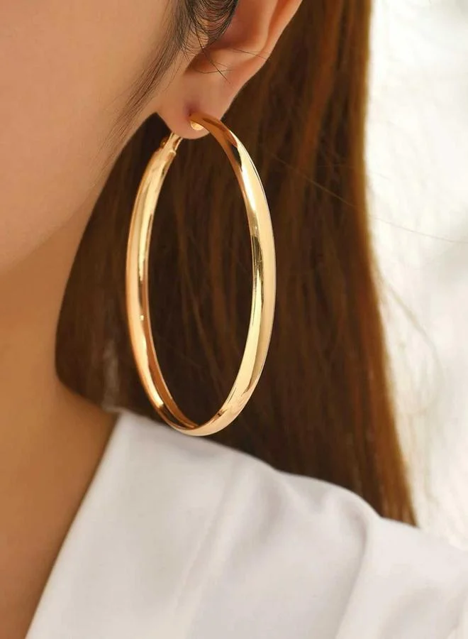 Take Two Take Two Gold Tone Big Hoop Earrings