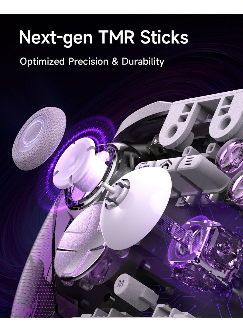 EasySMX D10 PC Controller - Elite Wireless Bluetooth Pro Controller with TMR Joystick, Dual-Mode Triggers & Full Mechanical Buttons, 1000Hz Polling Rate, RGB Lighting for PC/Switch/Android/iOS - Image 5