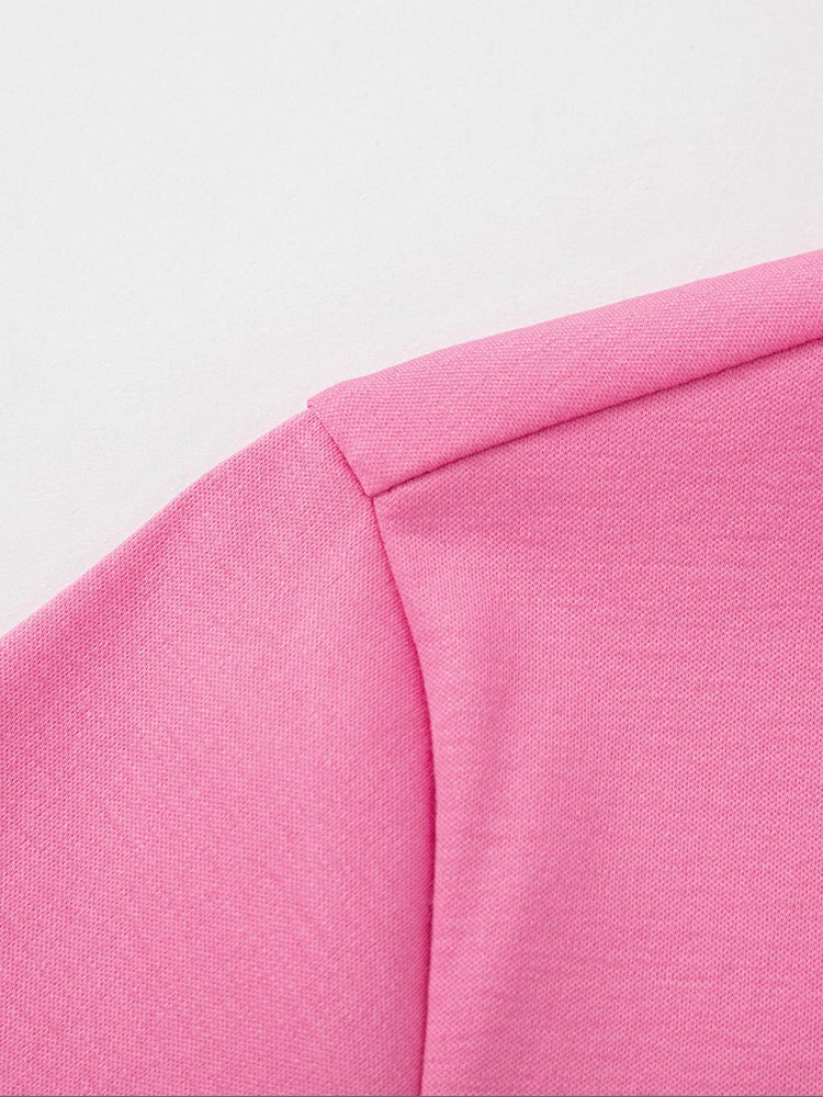 بالابالا تيشيرت بتصميم غير متماثل وشفرة تطريز أمامية للبنات - Image 3