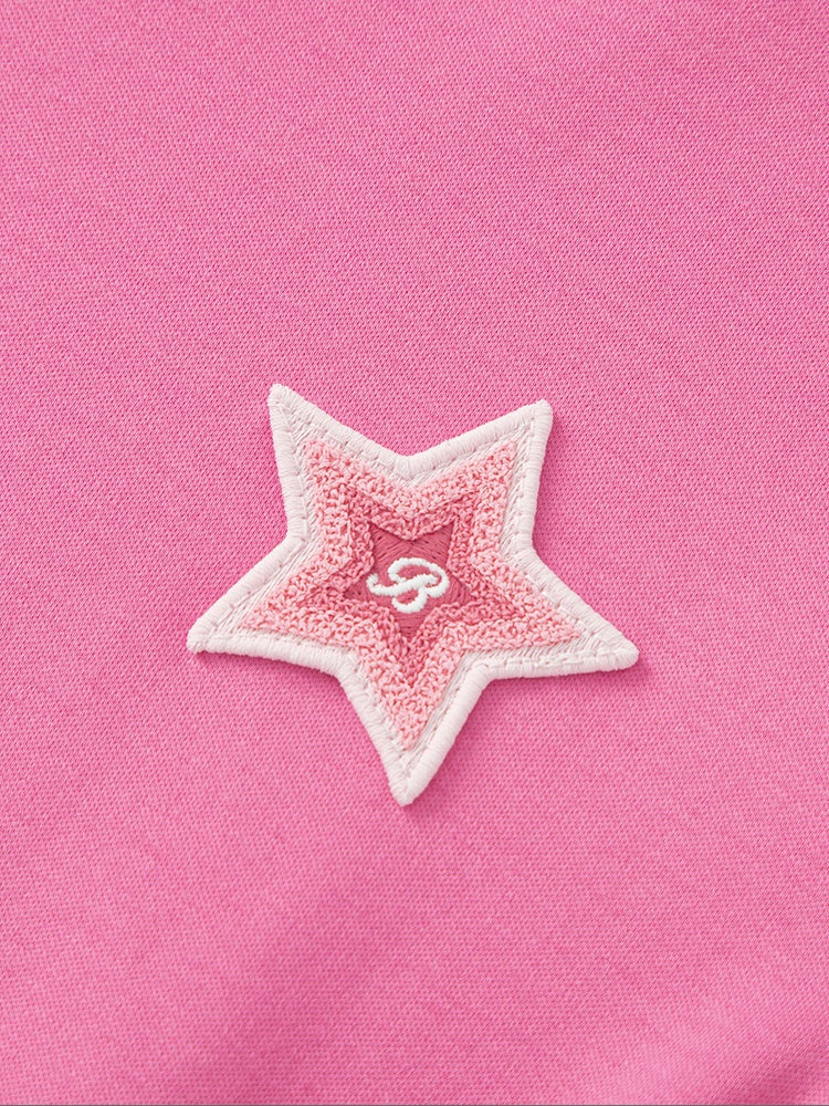 بالابالا تيشيرت بتصميم غير متماثل وشفرة تطريز أمامية للبنات - Image 4