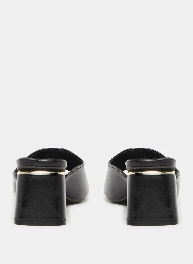 Styli Slip-On Block Heel Sandals