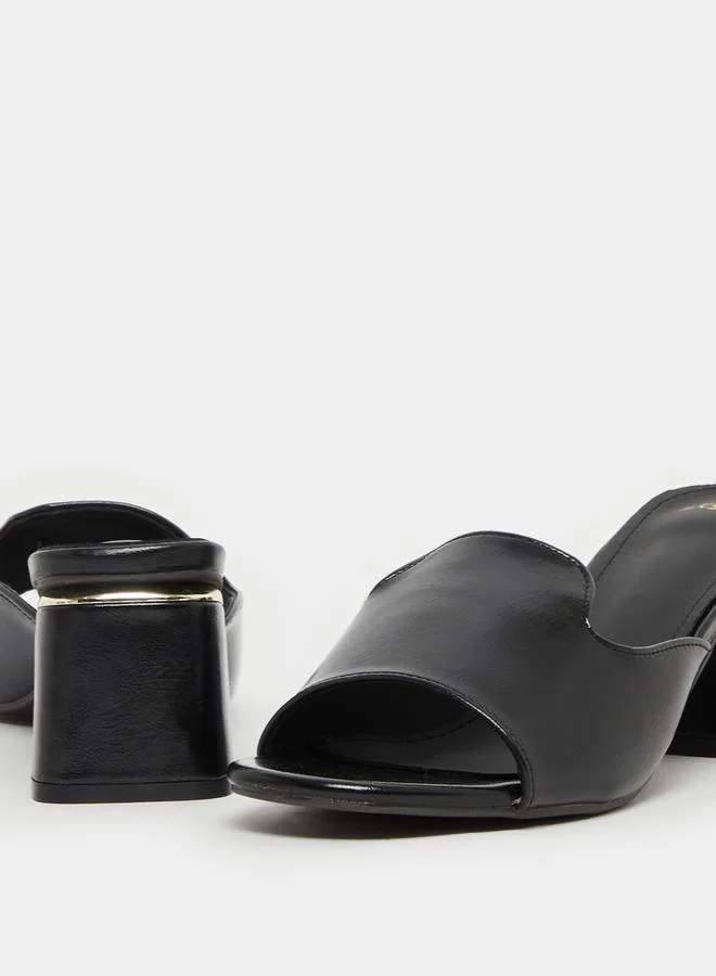 Styli Slip-On Block Heel Sandals