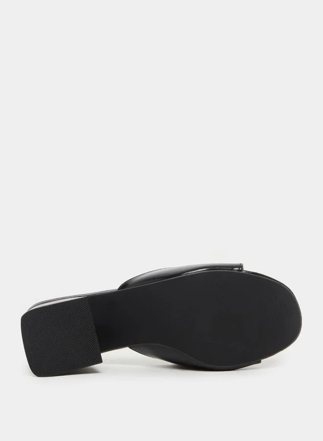 Styli Slip-On Block Heel Sandals