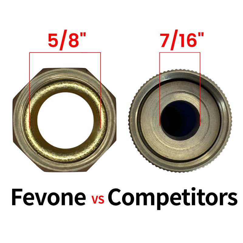 Fevone 100 ft Garden Hose Non Kinking, Flexible Water Hose, Heavy Duty Hybrid Polymer, 5/8 Inner Diameter Hose, 3/4 Brass Fittings - Image 5