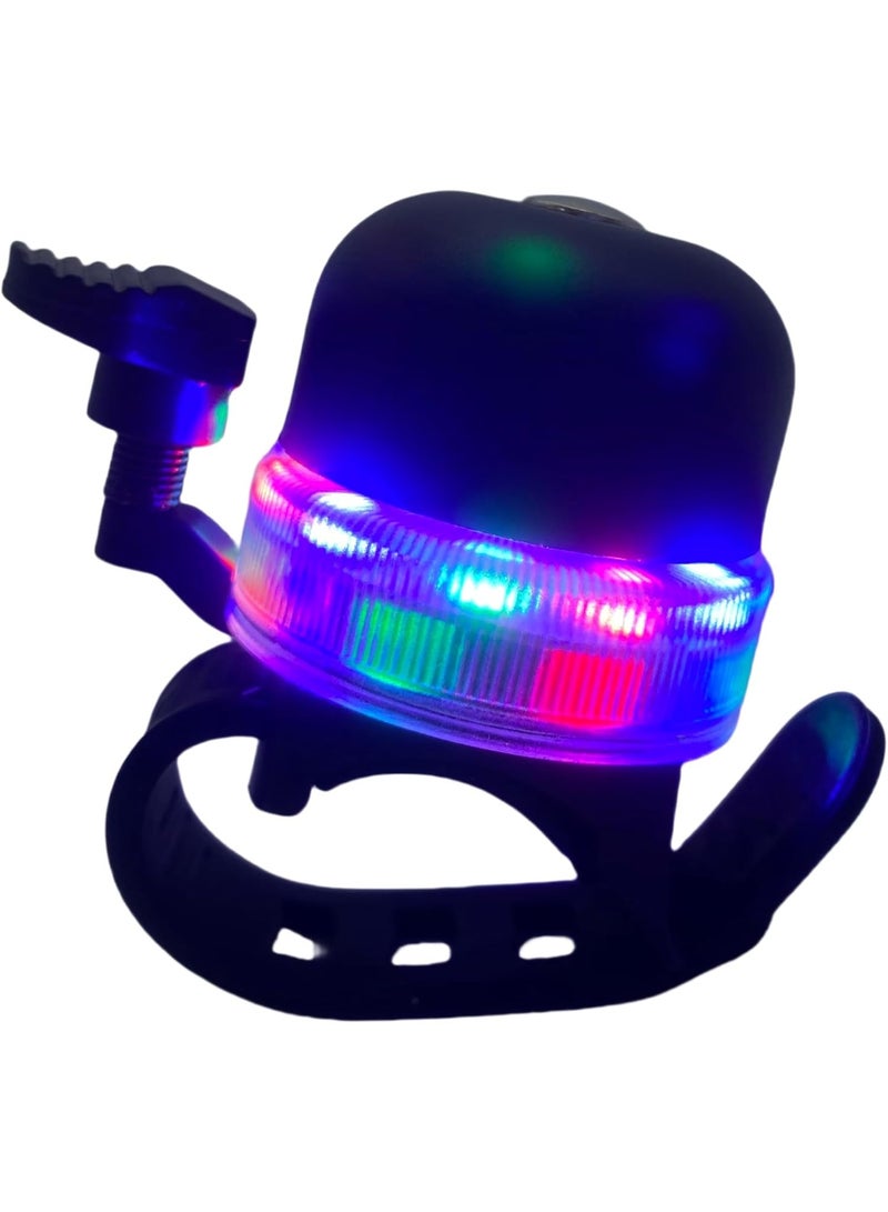 جرس دراجة بإضاءة LED ملونة – جرس أمان ليلي للدراجات، تصميم مقاوم للماء، سهل التركيب – ألوان متعددة - Image 3