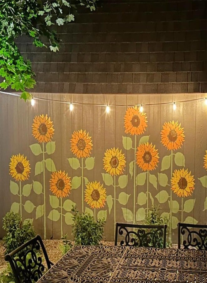 zosylley Large Flower Stencils for Wood Fence Sunflower Stencil for Painting on Walls Furniture Fabrics DIY Decor - Image 4