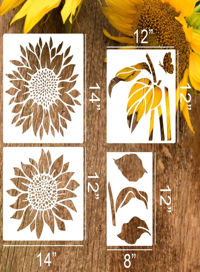zosylley Large Flower Stencils for Wood Fence Sunflower Stencil for Painting on Walls Furniture Fabrics DIY Decor - Image 3