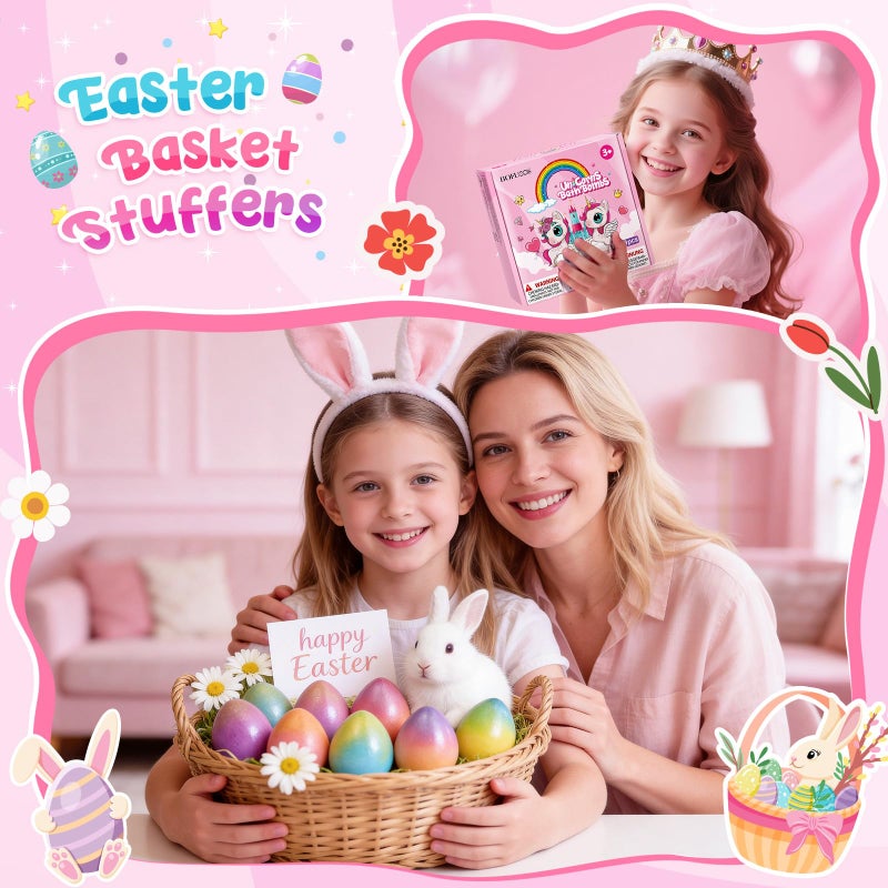 Bofuoos Unicorn Bath Bombs with Surprise Toys Inside, Birthday Easter Gifts for Girls, 9 Packs Bubble Bath Bomb for Kids Girls, Easter Basket Stuffers (36+ Months) - Image 2