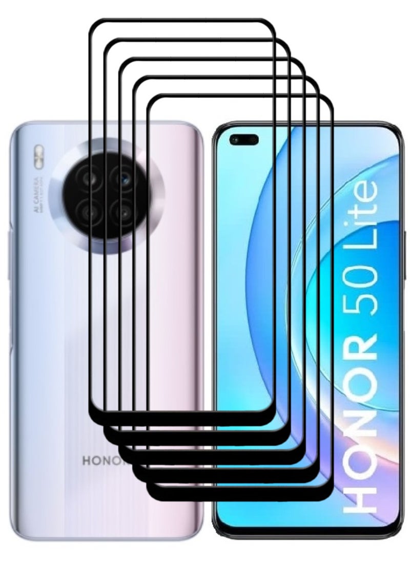 ACLIX 5 Pieces Antistatic ESD Dustproof Premium Quality High Definition Tempered Glass Screen Protector Designed For Honor 50 Lite - Image 1