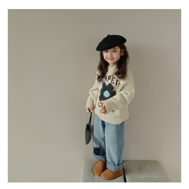 Girls' Sweaters Kidsren'S Knitted Cotton Bottoming Sweaters Baby Kidsren'S Clothing Tops - Image 3