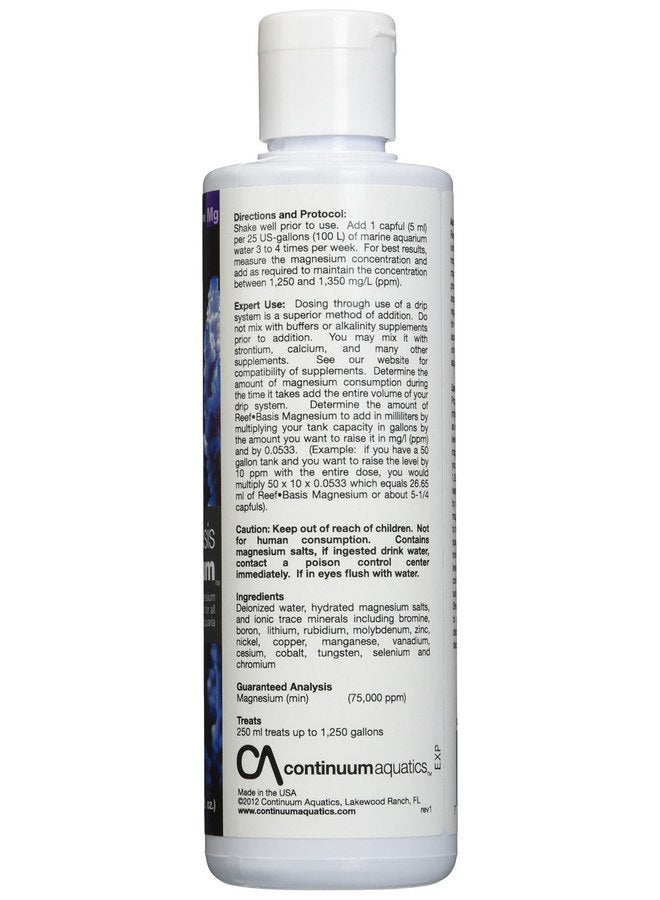 كونتينوم أكواتيكس سائل المغنيسيوم ACO30524 من Continuum Aquatics لحوض السمك، 8.5 أونصة - Image 2