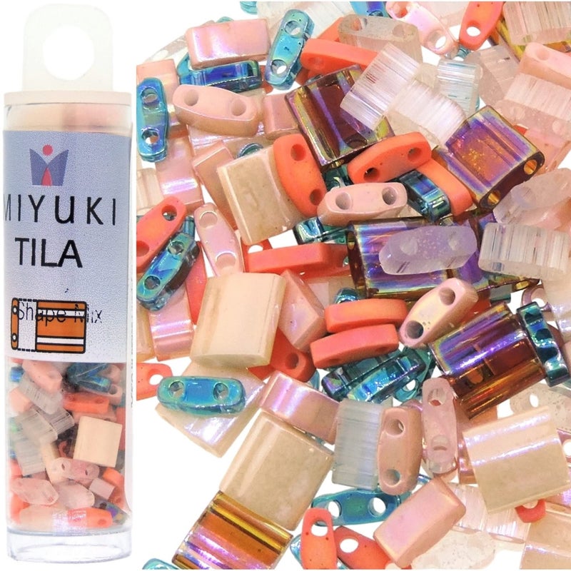 Miyuki Tila Beads 2Hole Shape Mixes Island Hopper 72 Gram Tube