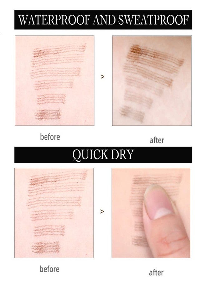 BINGBRUSH 2 Pcs/Set 3D Eyebrow Pencil - Eye Makeup Micro 4 Point Brow Pen Lift & Snatch Eyebrow Pen Kits with 3 Eyebrow Stencil Long-Lasting Waterproof Natural Eyebrow Hair (4# black) - Image 5