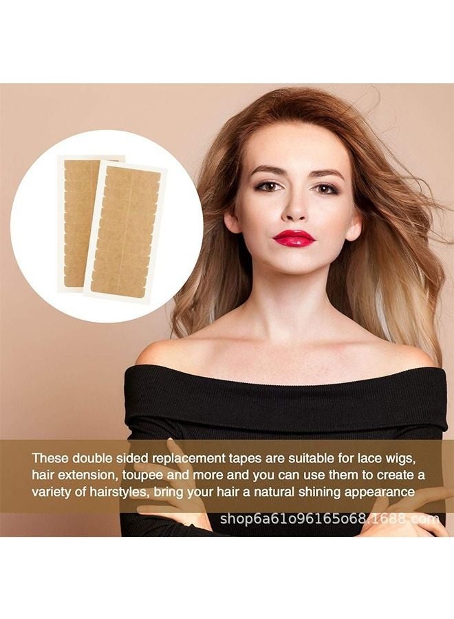 5 Sheets Lace Front Wig Tape Strips, Double Sided Waterproof Strong Adhesive Hair System Replacement Sticker, for Toupee Hairpiece and Hair Extension (Complexion) - Image 5