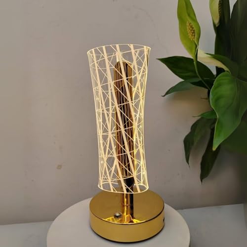 Noridy Crystal Table Lamp,Mettalic Gold,Touch Control,3 in 1 LED Light Color Change,USB Rechargeable,Luxury Decor for Home,Living Room,Best for Gifting (Crystal Night lamp) - Image 4
