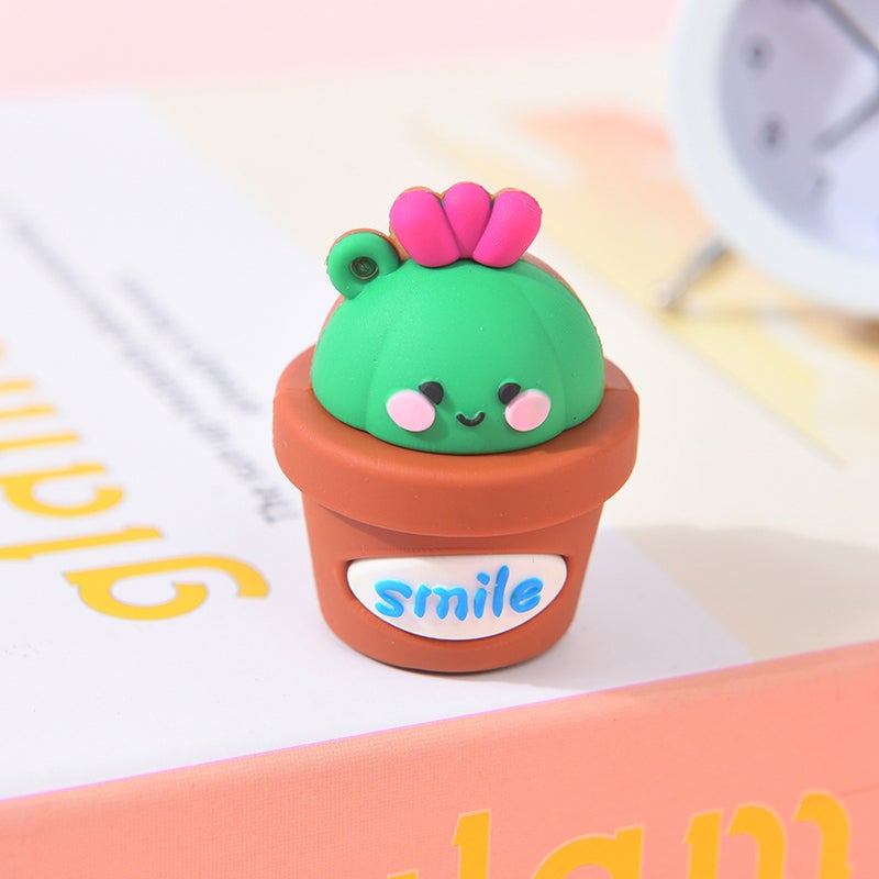 Generic Creative Cartoon Silicone Pencil Sharpener Cactus ball (bag) 