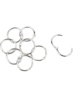 Generic Loose Leaf Binder Rings 50pcs Metal Book Rings Silver Loose Leaf Rings  - Image 2