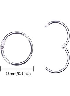 Generic Loose Leaf Binder Rings 50pcs Metal Book Rings Silver Loose Leaf Rings  - Image 3